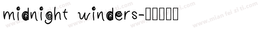 midnight winders字体转换
